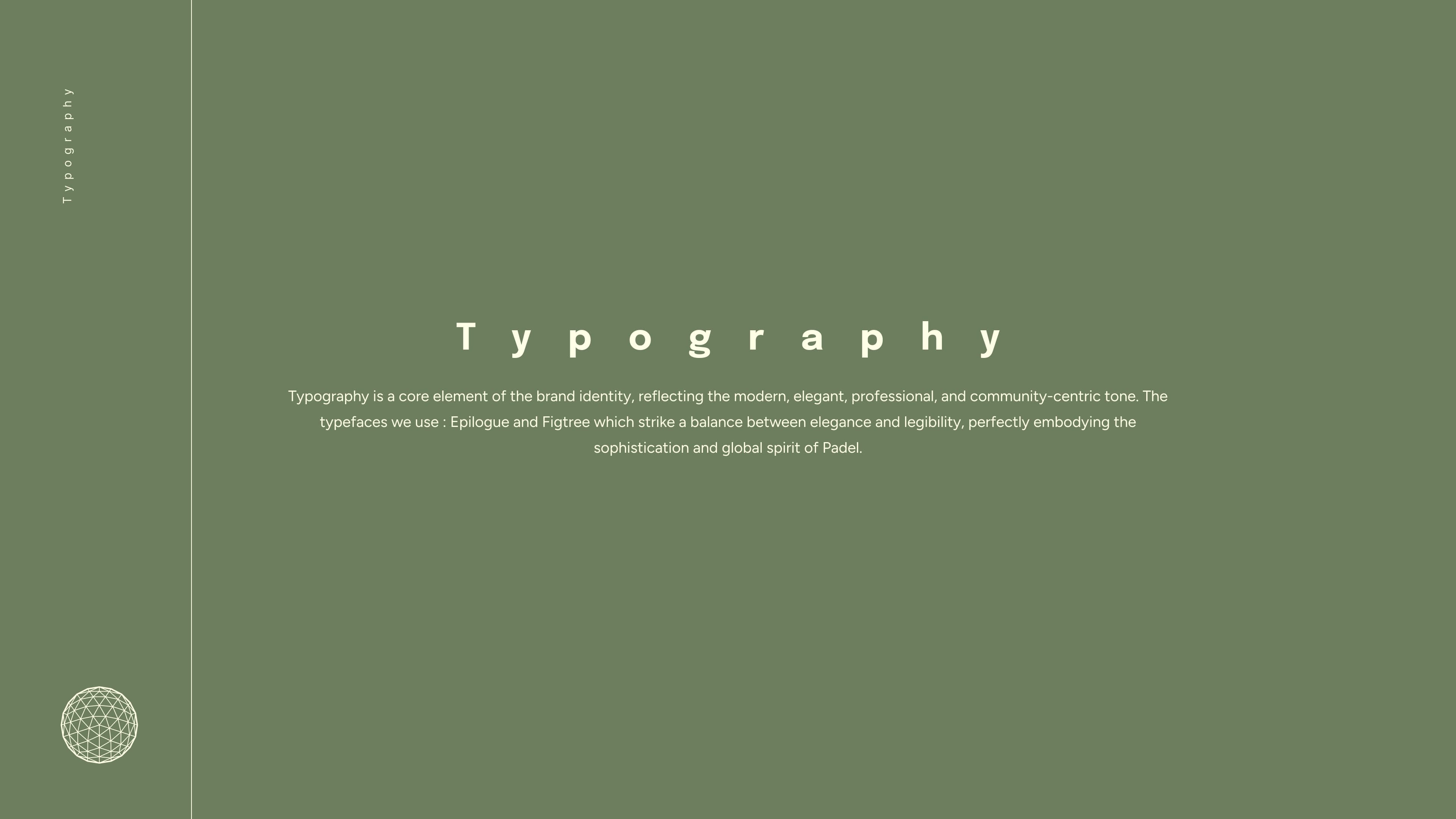 Global Padel Hub brand typography overview