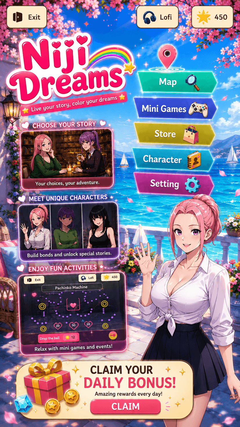 Niji's Dream — home screen
