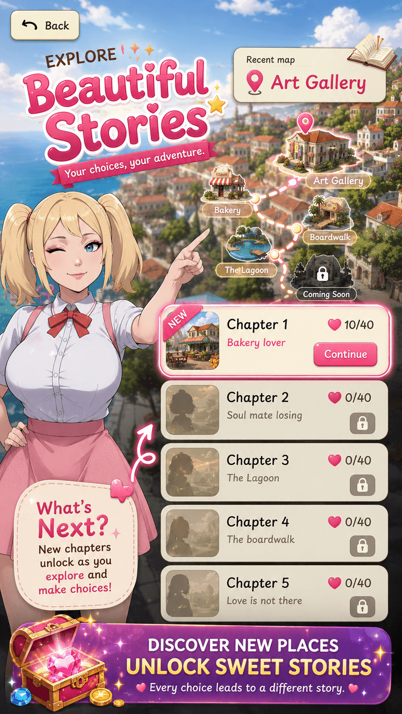 Niji's Dream — stories screen