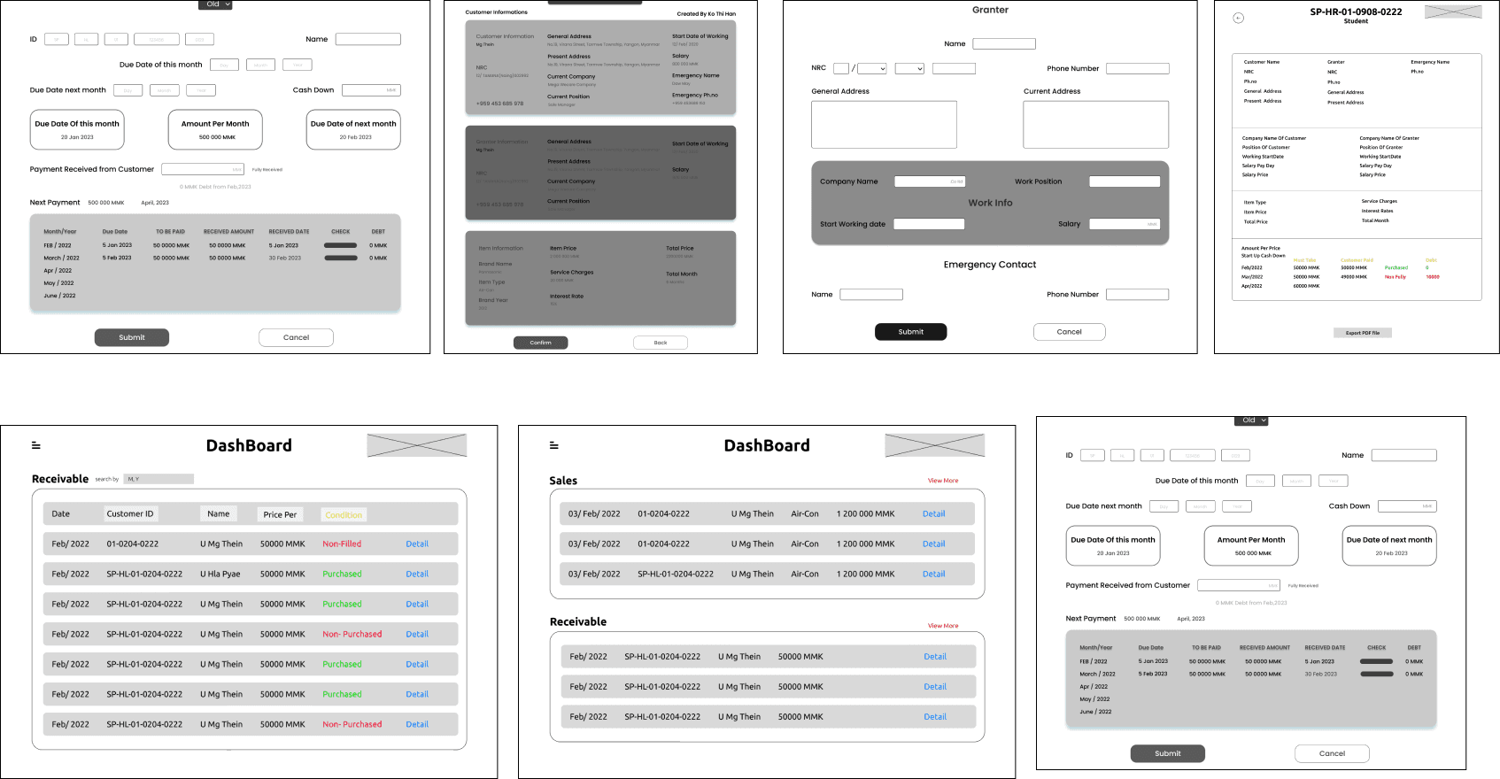 Smart Life — wireframes